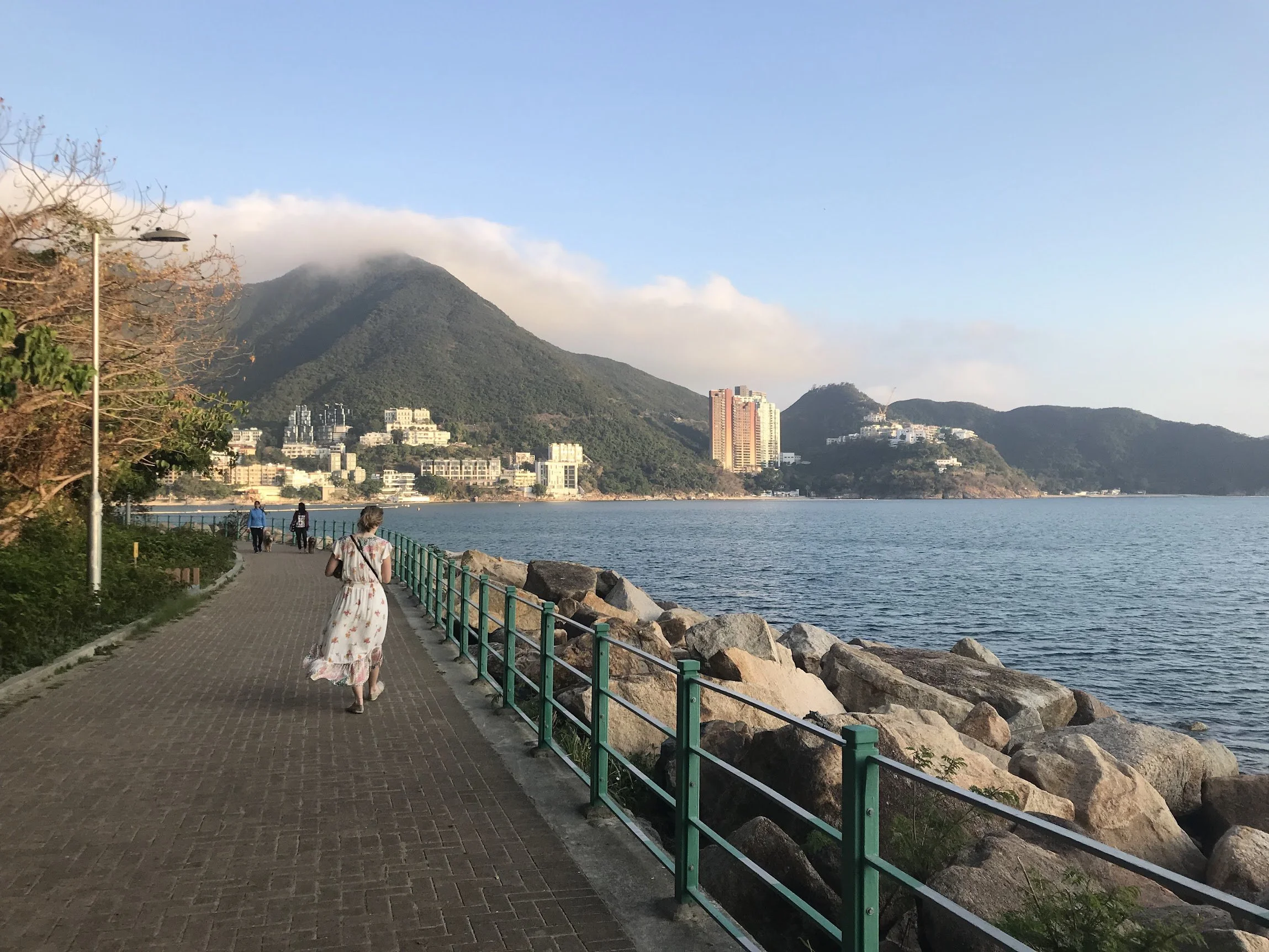 A seaside promenade winding along the coast