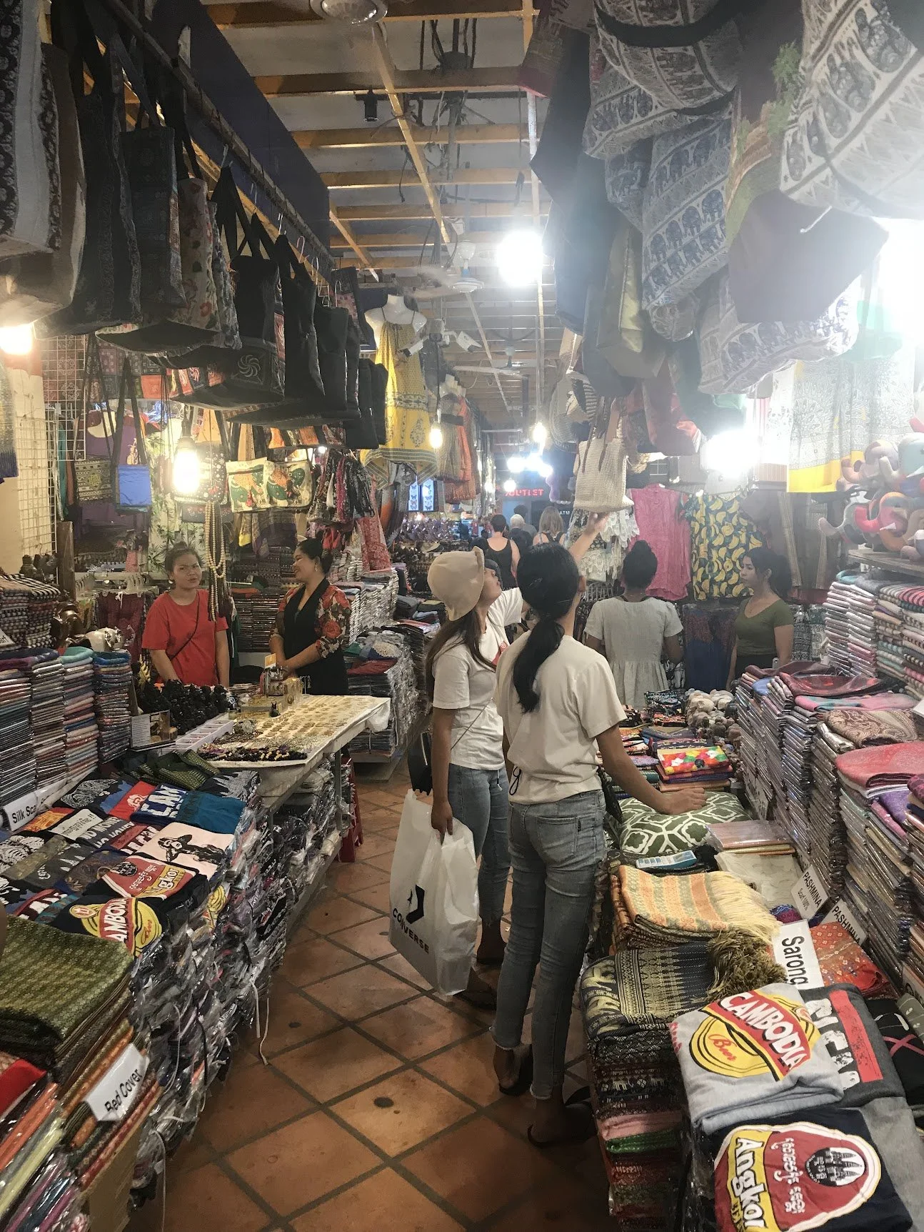 Lantern-lit stalls at Siem Reap's night market