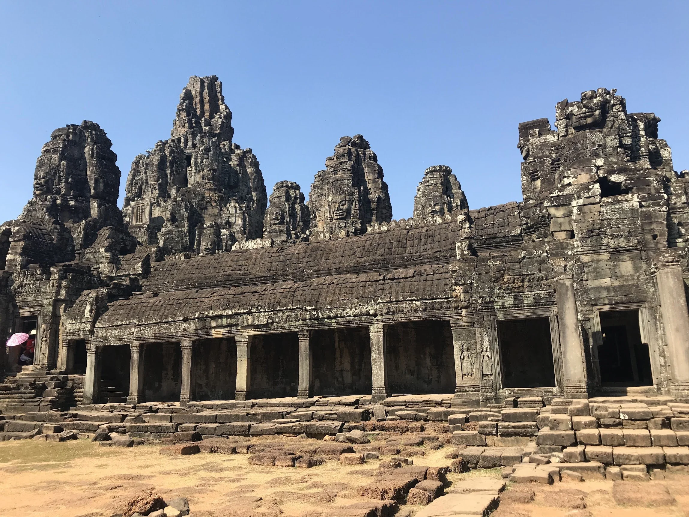 The serene stone faces of the Bayon temple